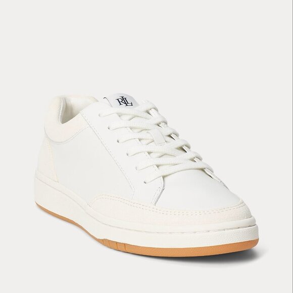 Lauren Ralph Lauren Hailey Leather and Suede Sneaker NIB - Picture 2 of 11